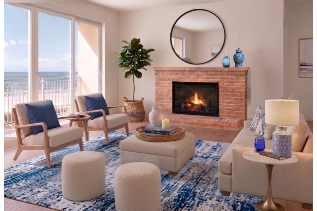Modern Coastal home staging aesthetic